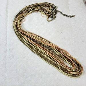 Chico's multistrand seed bead boho necklace